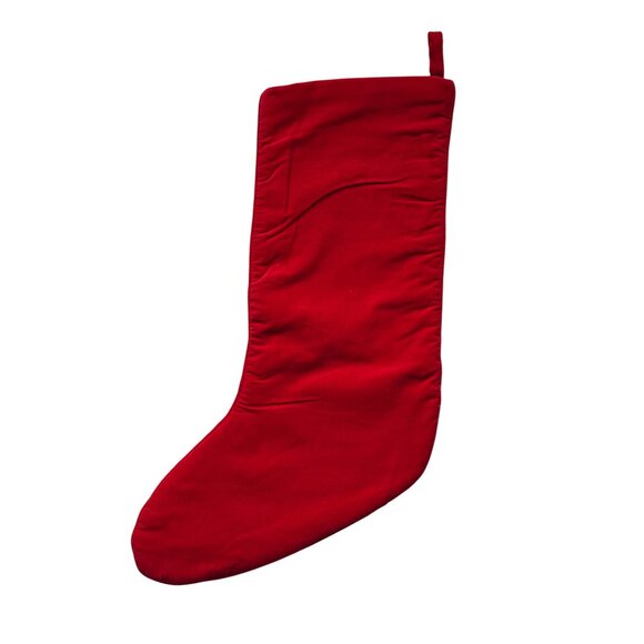 Lands End Angel Needlepoint Embroidered ' Rowan ' Christmas Wool Stocking Red - Picture 4 of 8